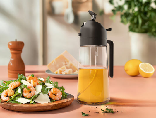 Savory 2-in-1 Oil Sprayer and Dispenser (Black)